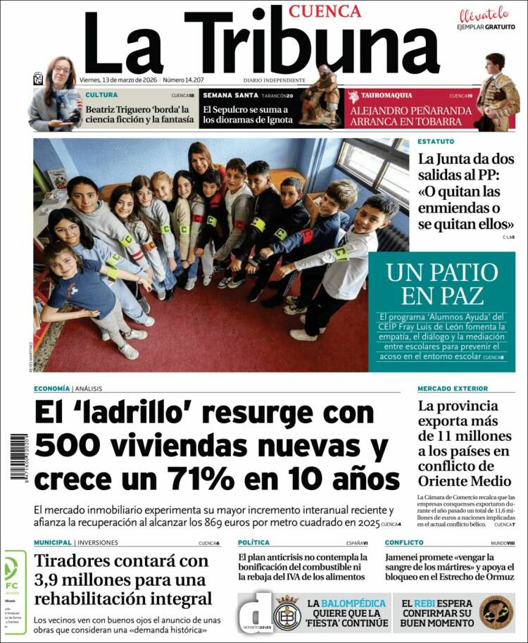 Portada de La Tribuna de Cuenca (Spain)
