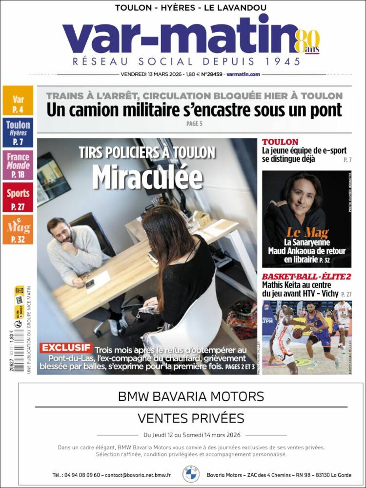 Portada de Var-Matin (France)
