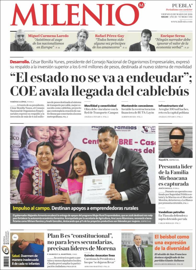 Portada de Milenio de Puebla (Mexique)