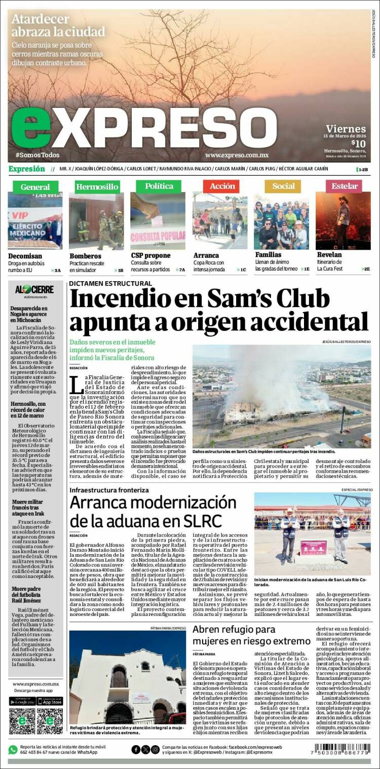 Portada de Expreso (México)