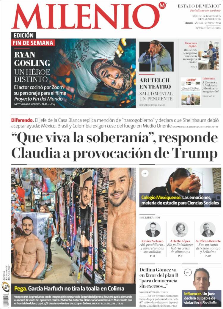 Portada de Milenio - Estado de México (México)