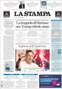 Portada de La Stampa (Italy)