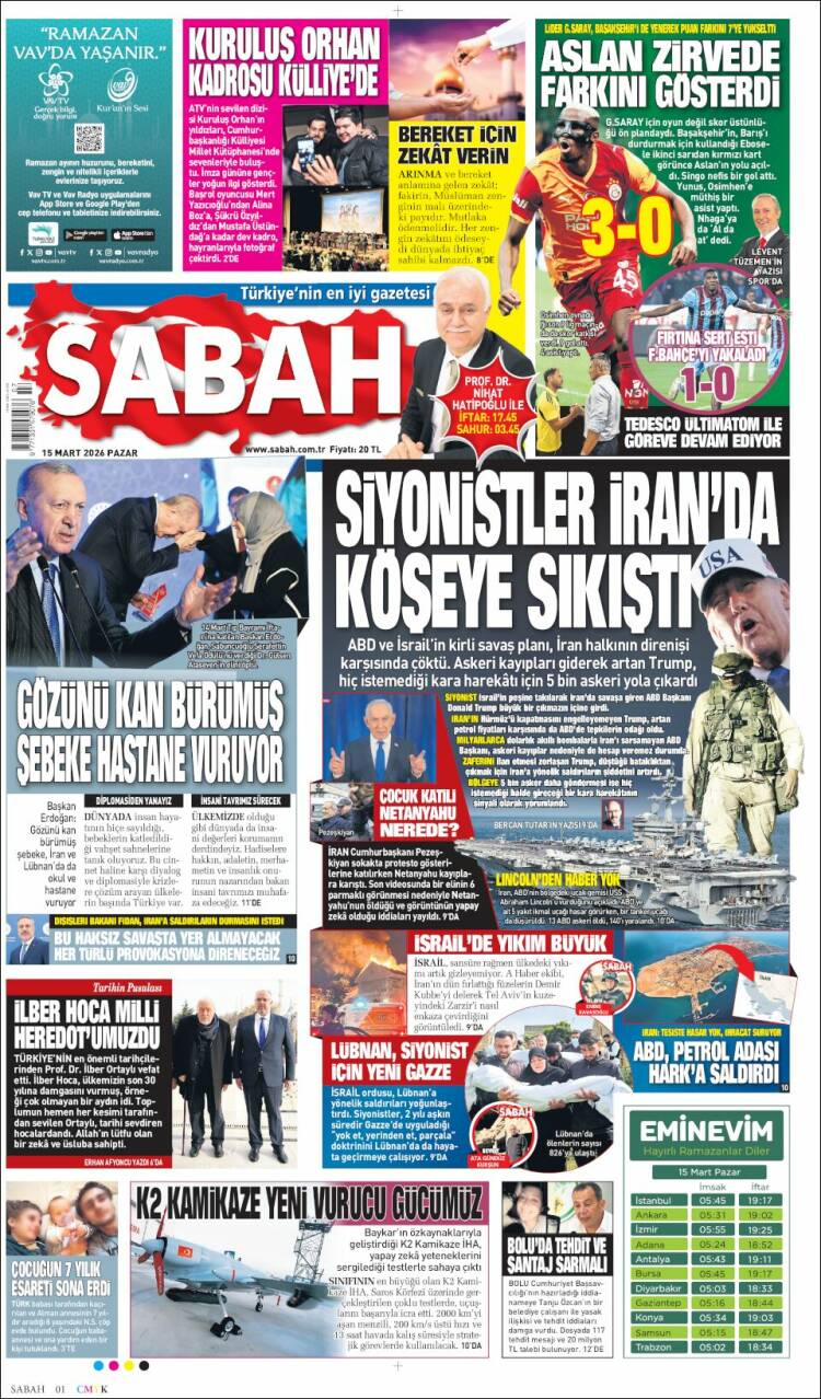 Portada de Sabah (Turkey)