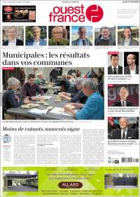 Portada de Ouest France (France)