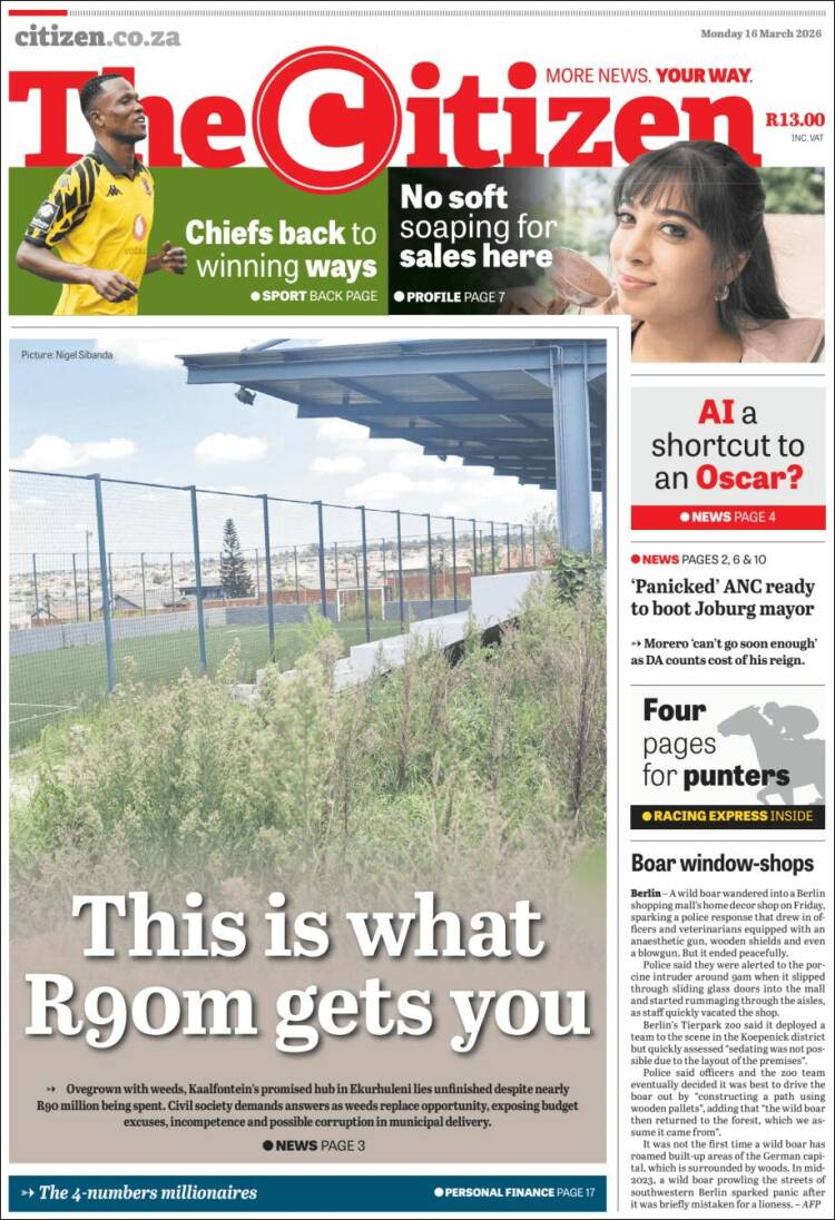 Portada de The Citizen (South Africa)