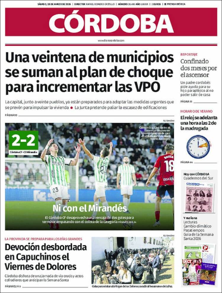 Portada de Diario de Córdoba (España)