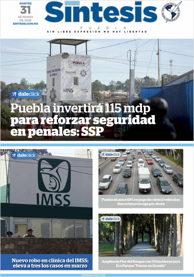 Portada de Síntesis - Puebla (México)