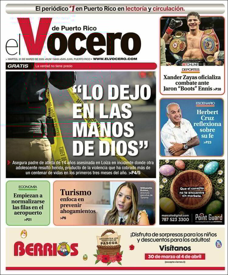 Portada de Vocero (Puerto Rico)