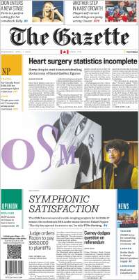 Portada de The Gazette (Canada)