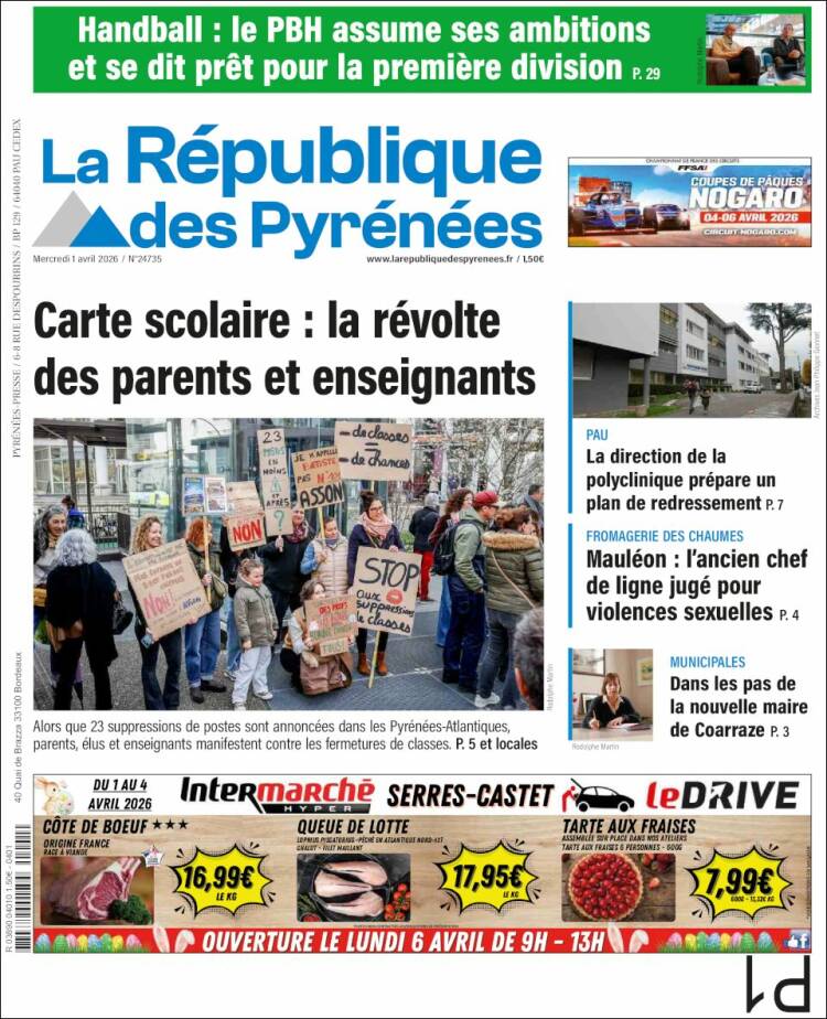 Portada de La République des Pyrénées (France)