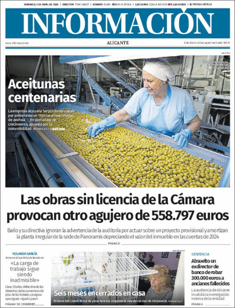 Portada de Diario Información (España)