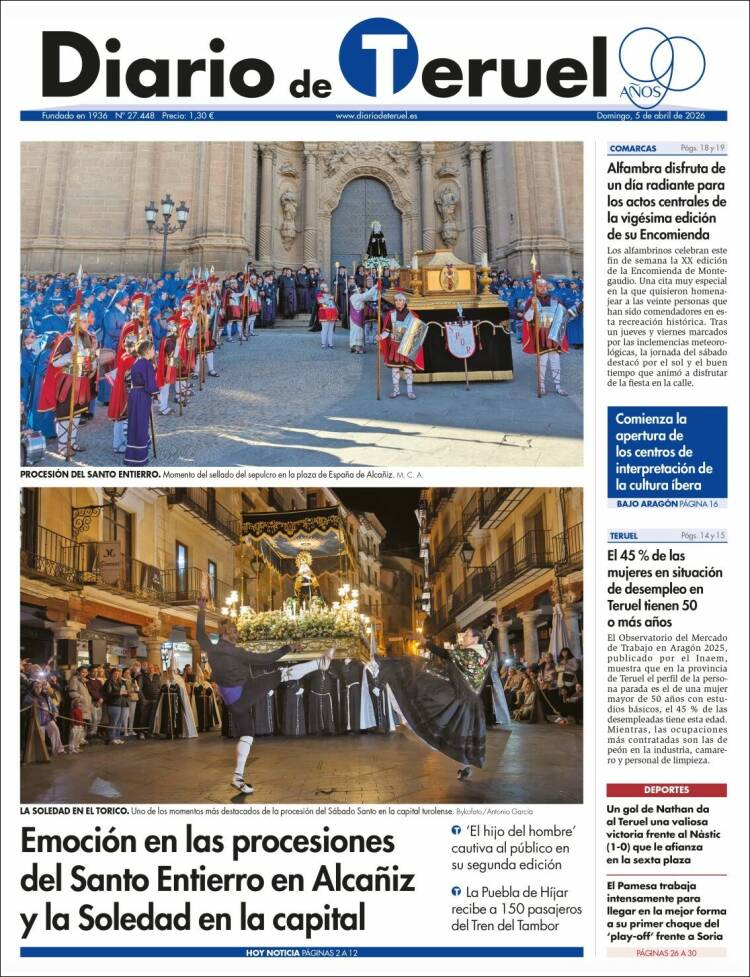 Portada de Diario de Teruel (Spain)