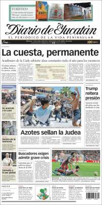 Portada de Diario de Yucatán (México)