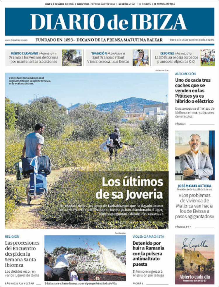 Portada de Diario de Ibiza (España)