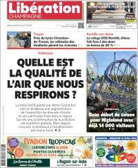 Portada de Libération Champagne (Francia)