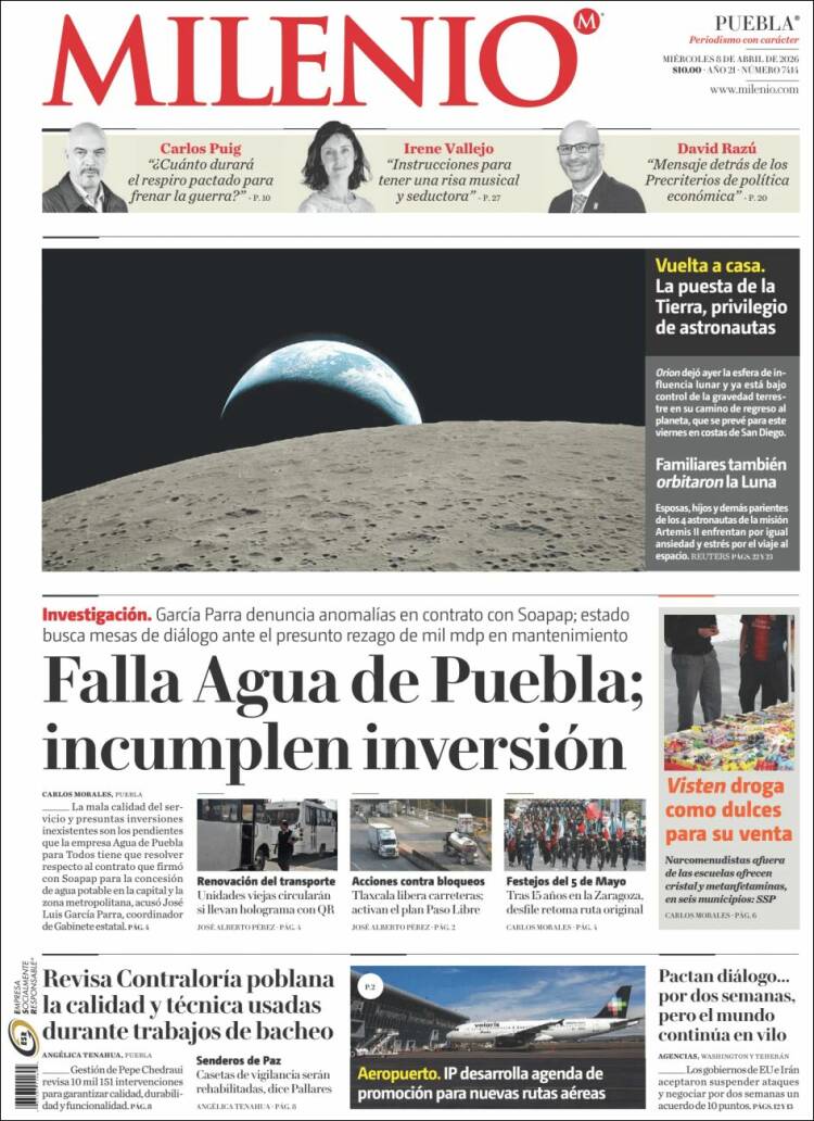 Portada de Milenio de Puebla (Mexico)