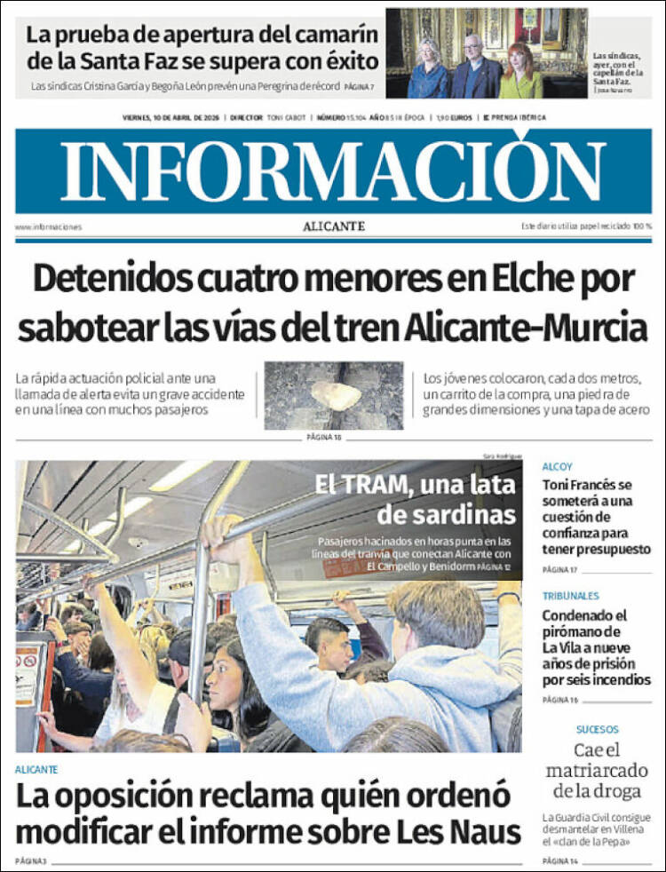 Portada de Diario Información (España)