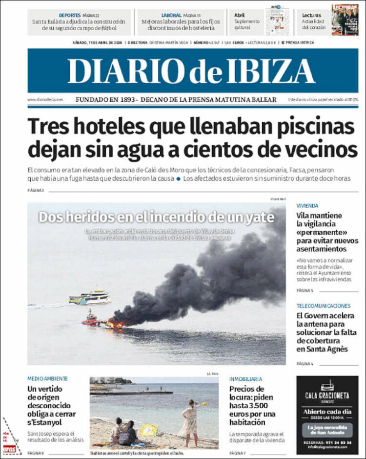 Portada de Diario de Ibiza (Spain)