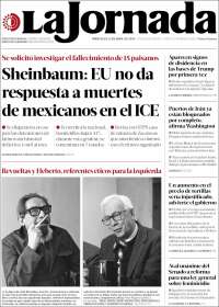 Portada de La Jornada (México)