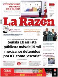 Portada de La Razón (México)