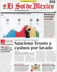 Portada de El Sol de México (México)