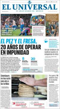 Portada de El Universal (México)