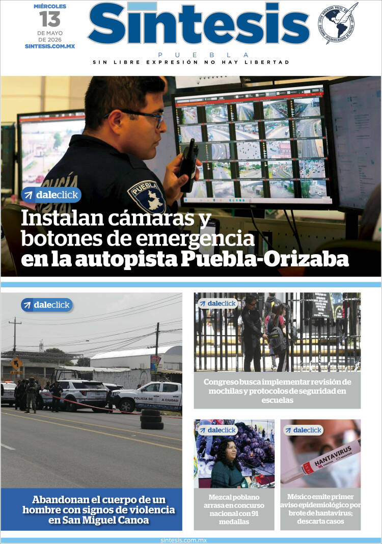Portada de Síntesis - Puebla (Mexico)