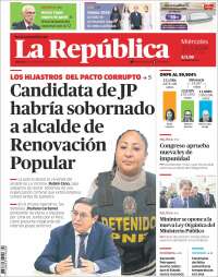 Portada de La Republica (Peru)