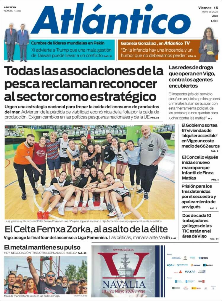 Portada de Atlántico Diario (Spain)