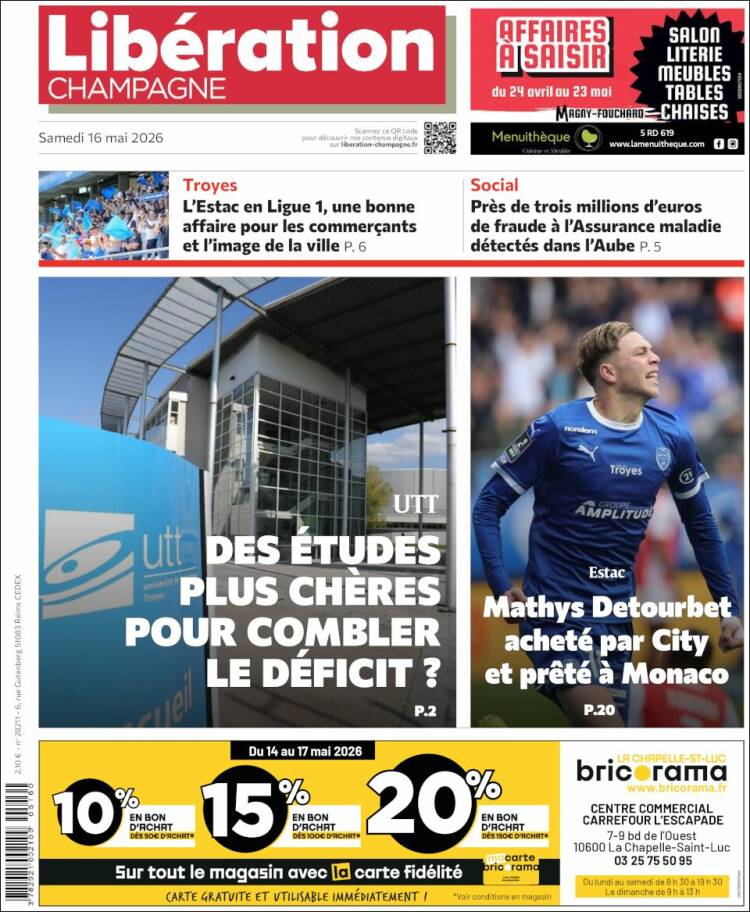 Portada de Libération Champagne (France)