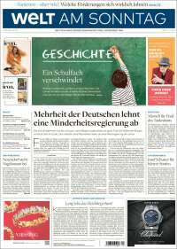 Portada de Die Welt (Germany)
