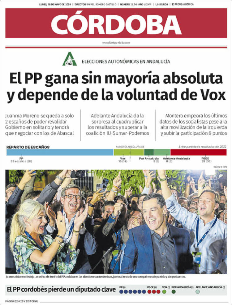 Portada de Diario de Córdoba (España)