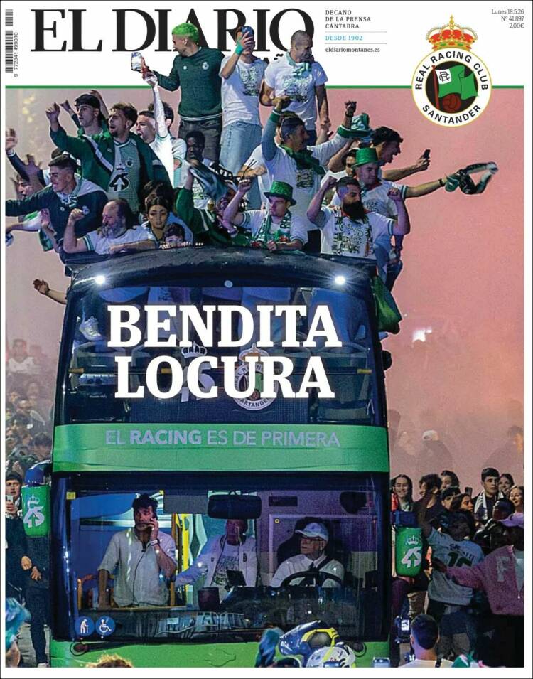 Portada de El Diario Montañés (España)