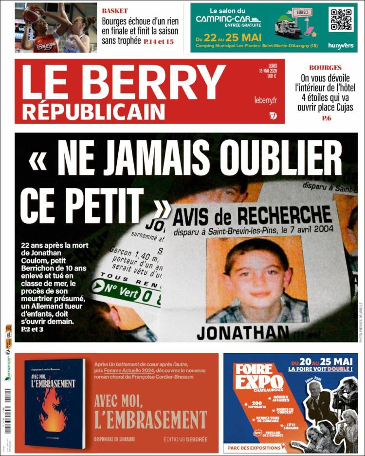 Portada de Berry Republicain (Francia)
