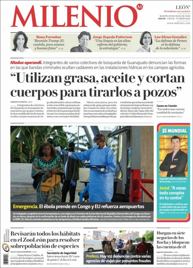 Portada de Milenio de León (México)