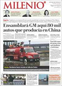 Portada de Milenio - Estado de México (México)