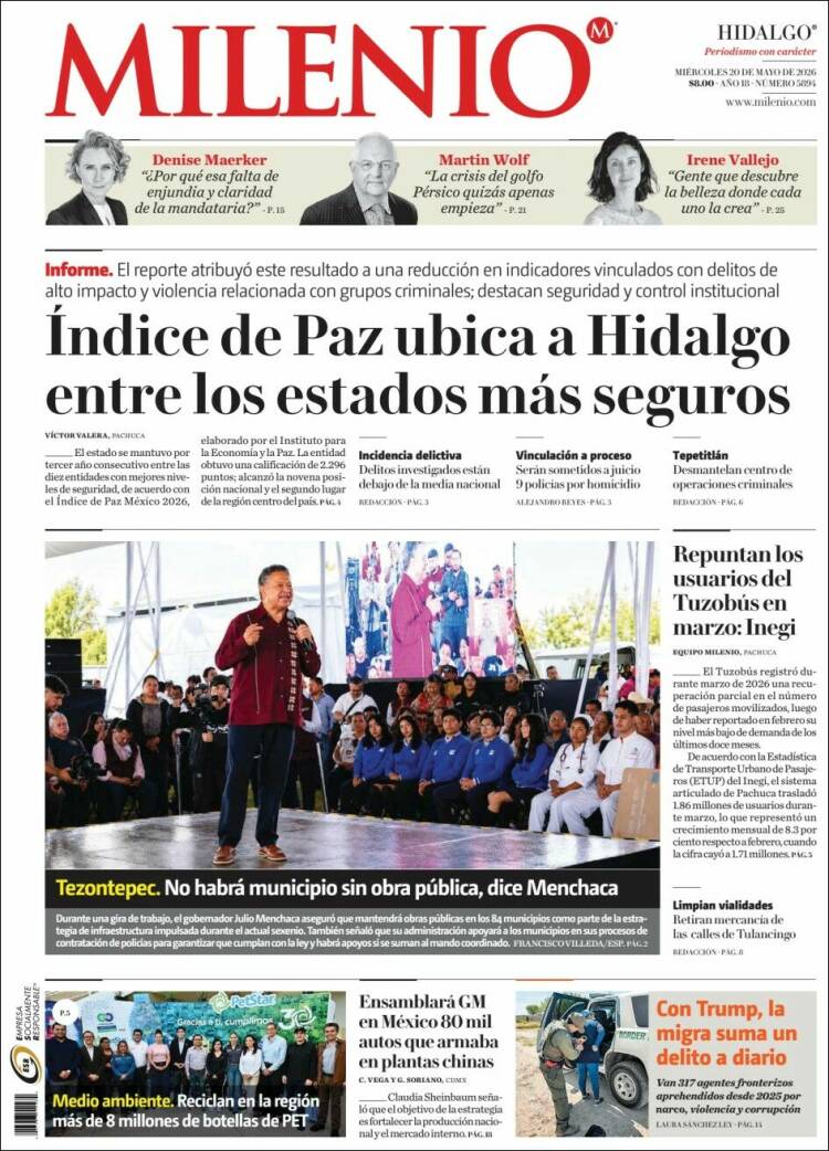 Portada de Milenio de Hidalgo (México)