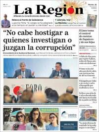 Portada de La Región de Ourense (España)