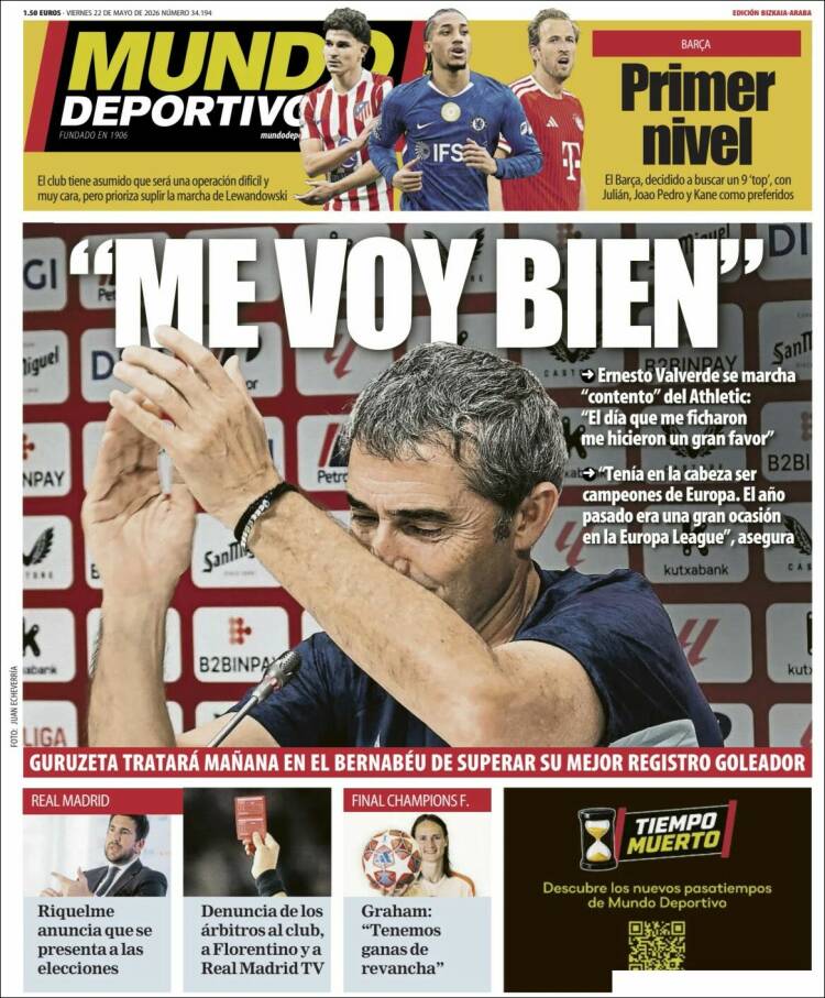 Portada de Mundo Deportivo Bizkaia (España)