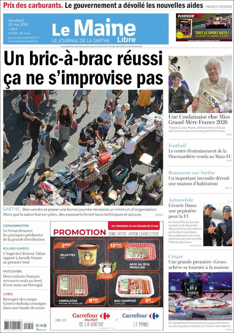 Portada de Le Maine Libre (Francia)