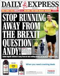 Portada de Daily Express (Reino Unido)