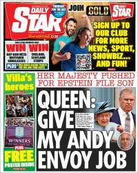 Portada de Daily Star (Reino Unido)