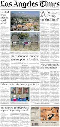 Portada de Los Angeles Times (USA)
