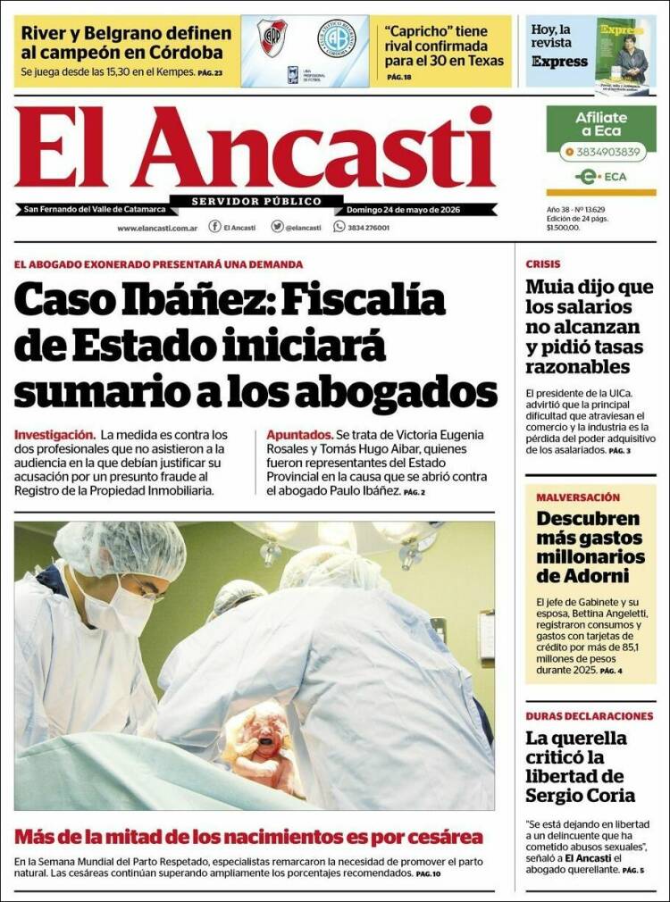 Portada de El Ancasti (Argentina)