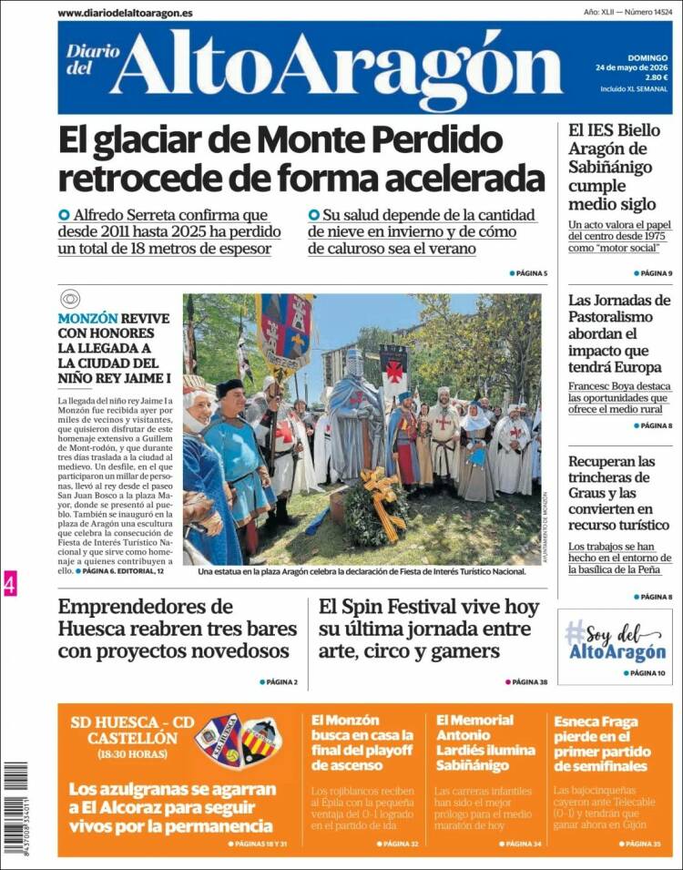 Portada de Diario del AltoAragón (España)