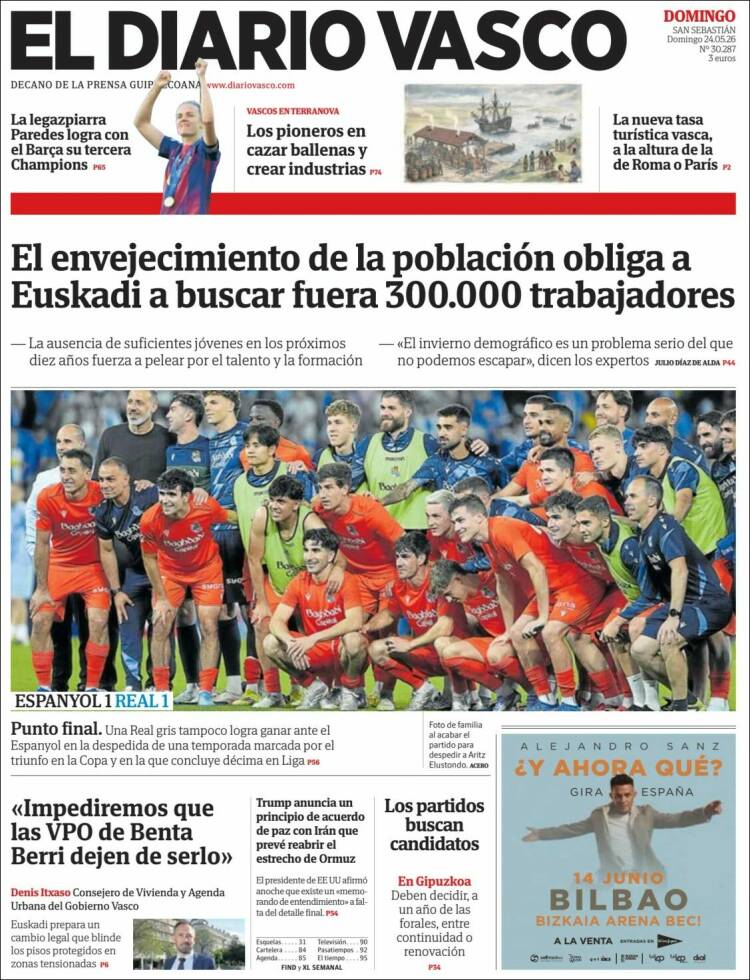 Portada de Diario Vasco (España)