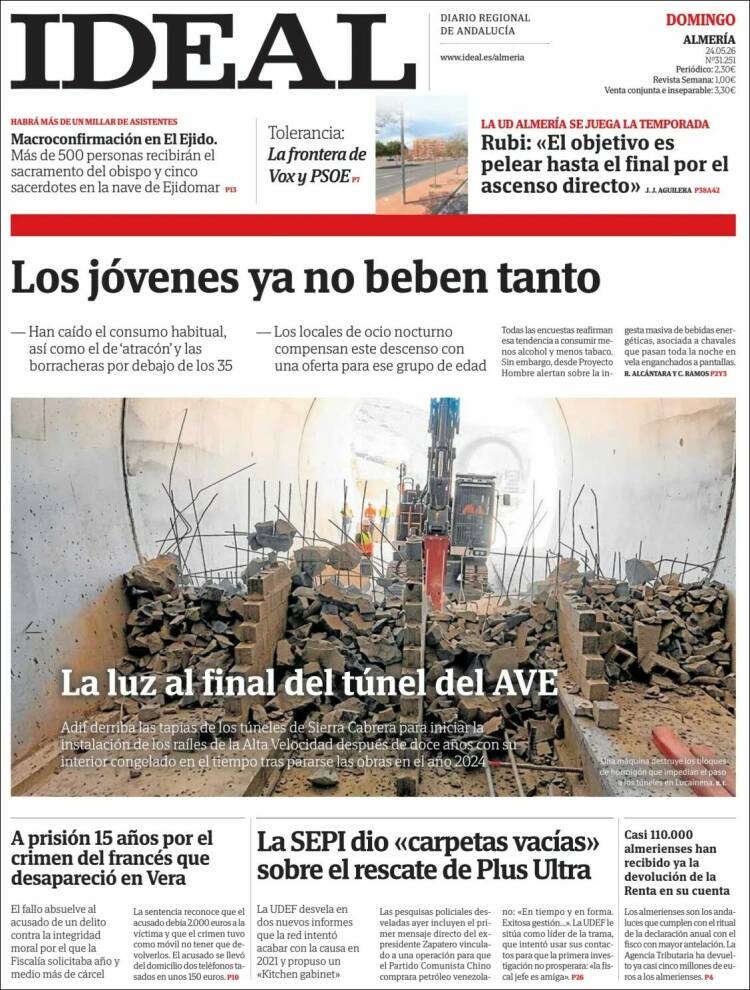 Portada de Ideal Almeria (España)