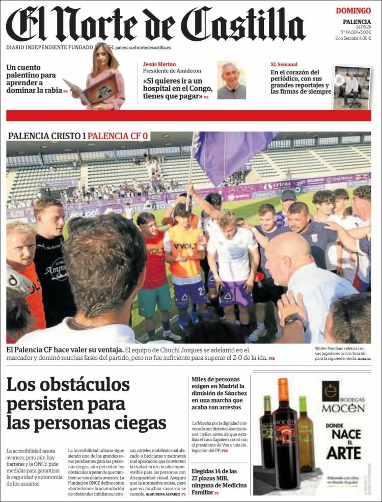 Portada de Norte de Castilla - Palencia (España)