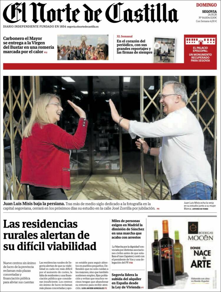 Portada de Norte de Castilla - Segovia (España)