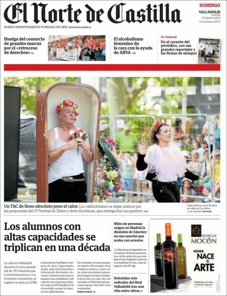 Portada de Norte de Castilla - Valladolid (España)